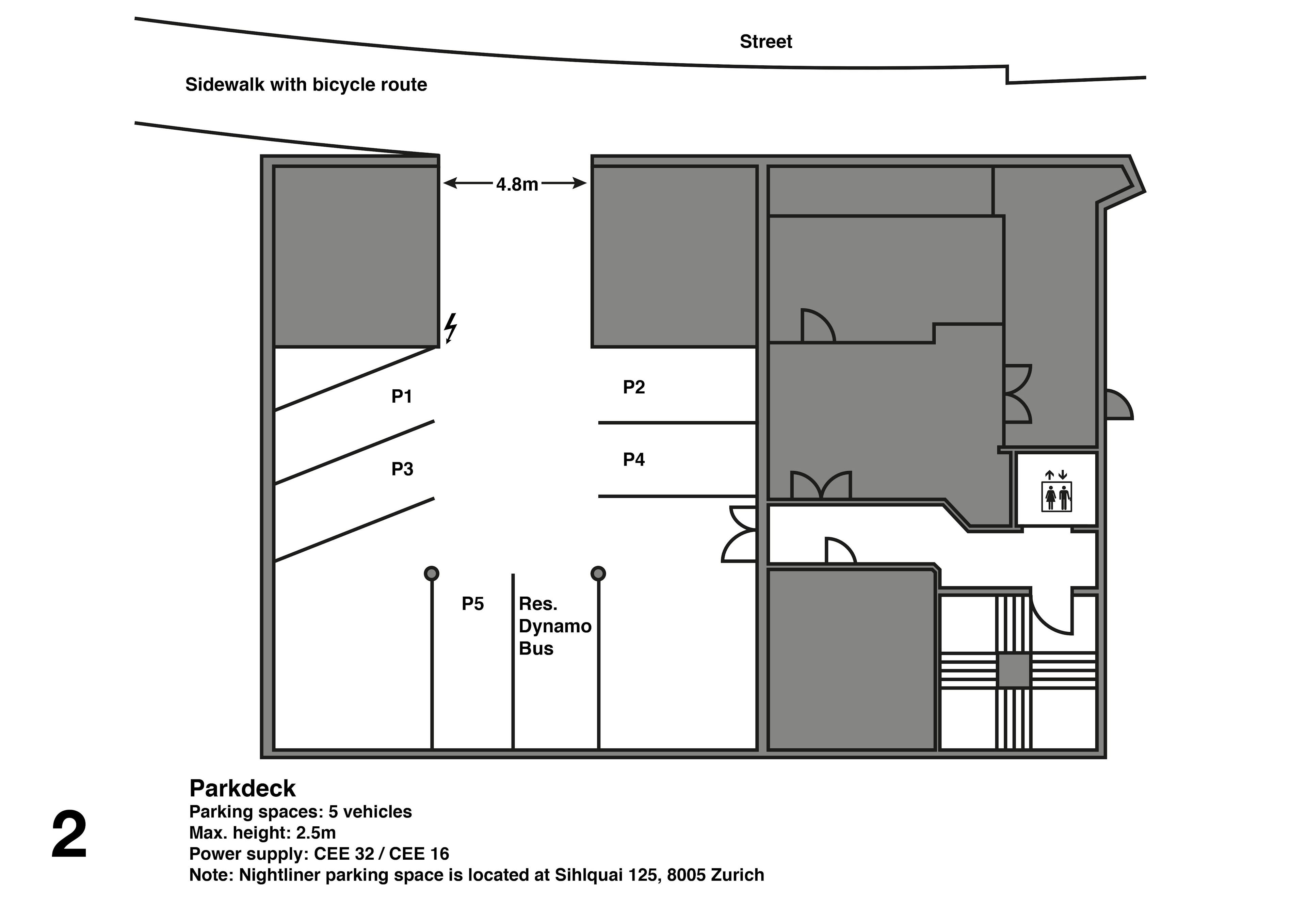 Grundriss Parkdeck