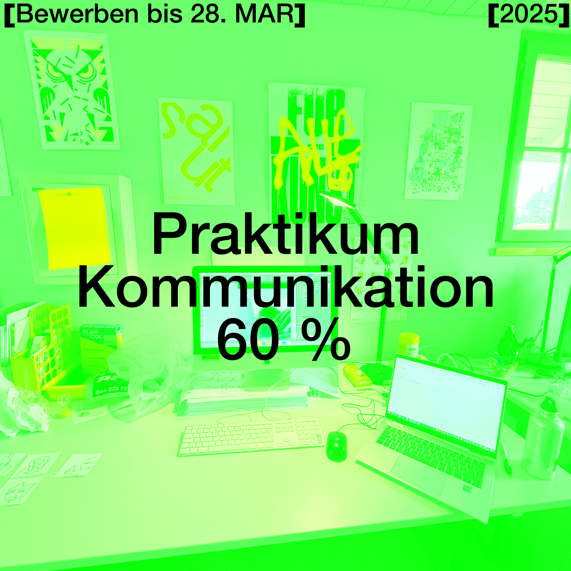 Ausschreibung Praktikum Kommunikation 60%