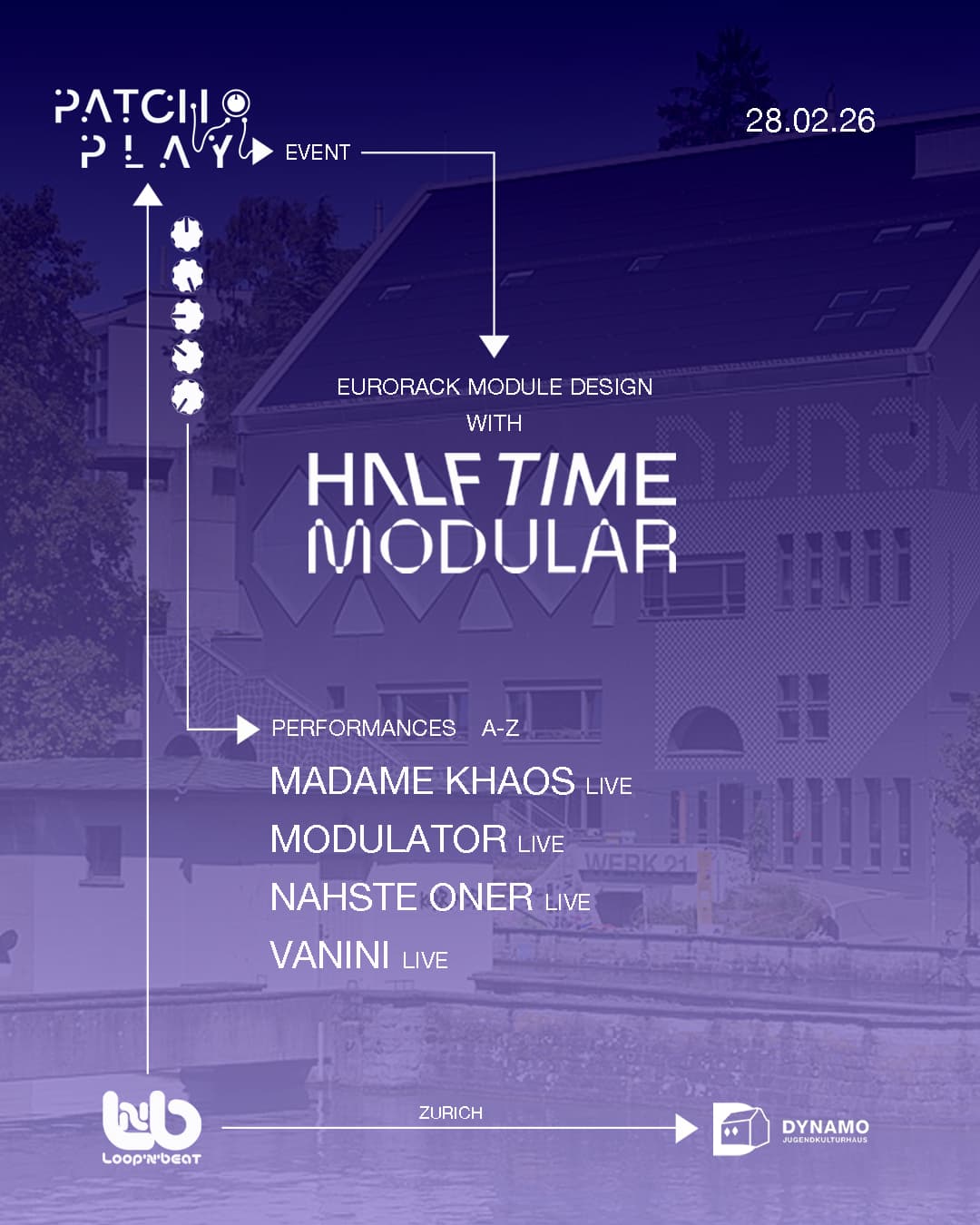 Patch Play with Half-Time Modular