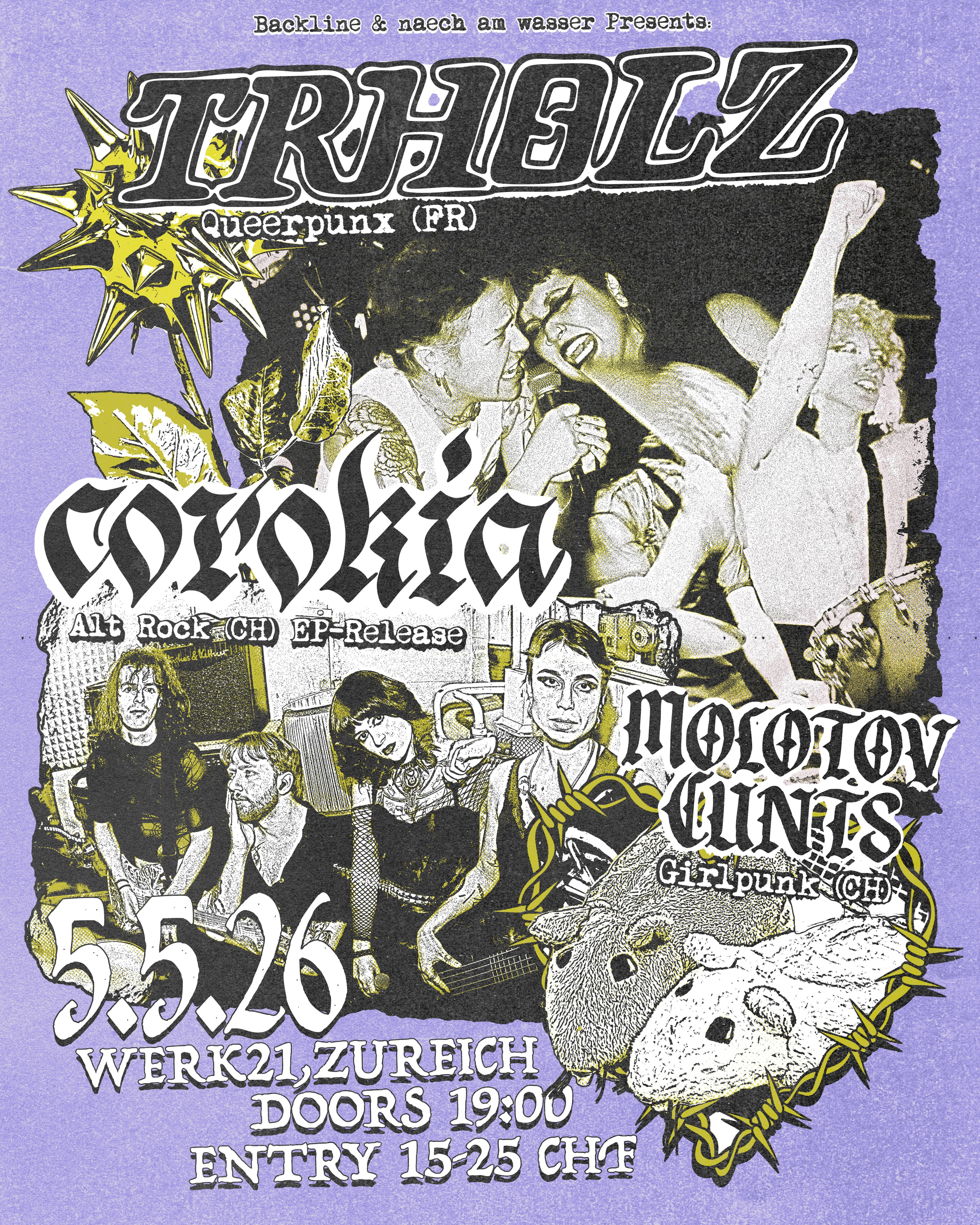 TRHOLZ (FR) + COROKIA (CH) + MOLOTOV CUNTS (CH)